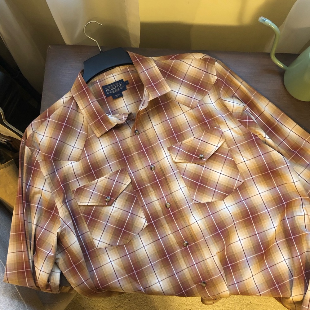 Pendleton Western Plaid Snap-front LS Shirt
